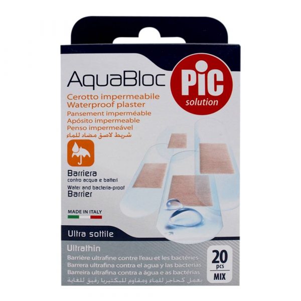 Pic Aquabloc Waterproof Plasters Assorted 20's