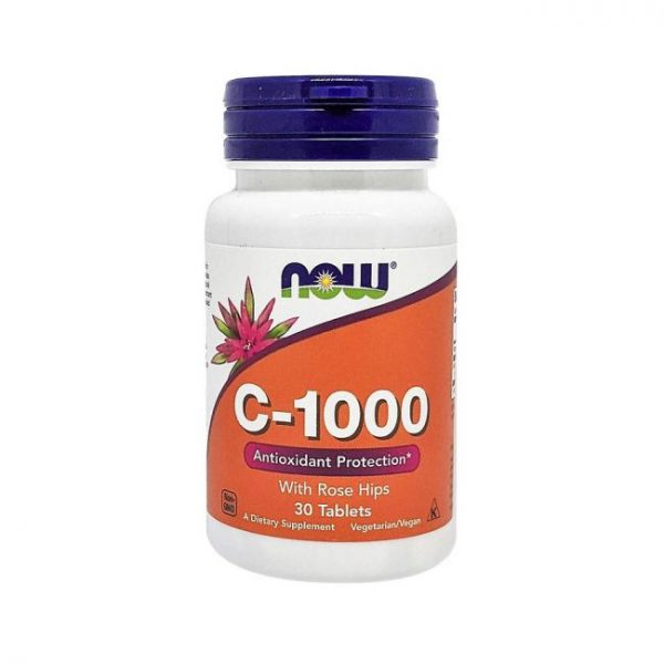 Now Vitamin C 1000 With Rose Hips Tablets 30's