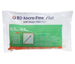 Bd Microfine Plus Insulin Syringe 0.5Ml