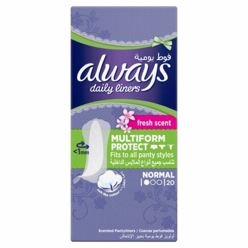 06_8001090542625_AlwaysDailyLinersComfortProtectNormalFreshScentMultiformProtect20count_01-scaled-1.jpg