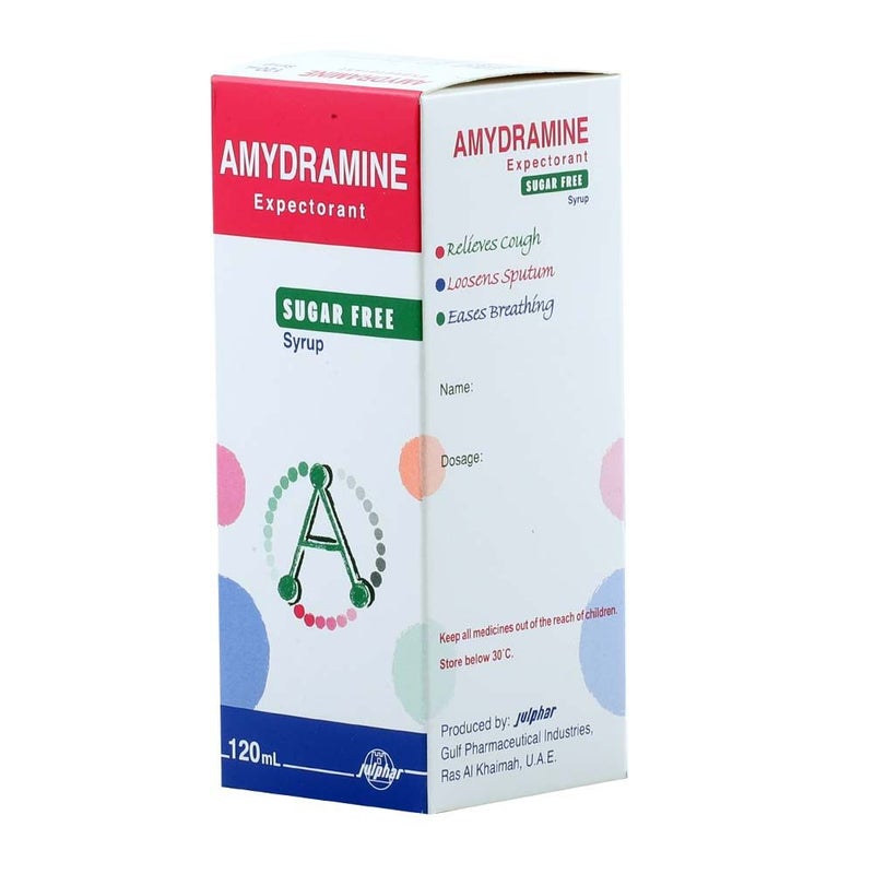 Amydramine Sugar Free Expect Syrup 120Ml - SahaJamal Pharmacy
