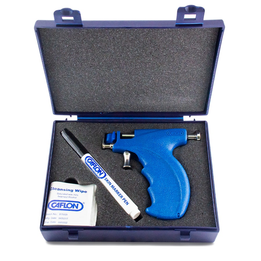 Caflon Ear Piercing Gun Blue Gold 1216/Fb SahaJamal Pharmacy - Main Image