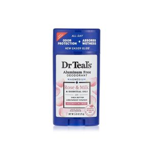 Dr Teals Aluminum Free Deodorant Rose & Milk 75G