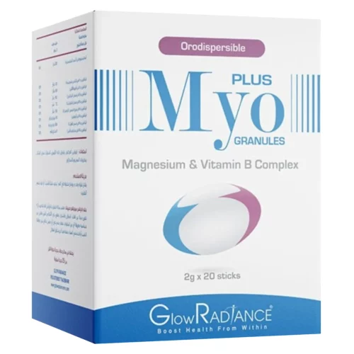 Glow Radiance Myo Plus Magnesium Granules Glow Radiance Myo Plus Vitamin B Complex Glow Radiance Myo Plus Energy Sticks Glow Radiance Myo Plus 20 Sticks Pack