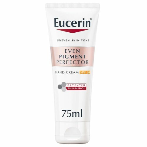 Developed specifically for hands prone to pigmentation concerns, Eucerin Even Pigment Perfector Hand Cream SPF 30
