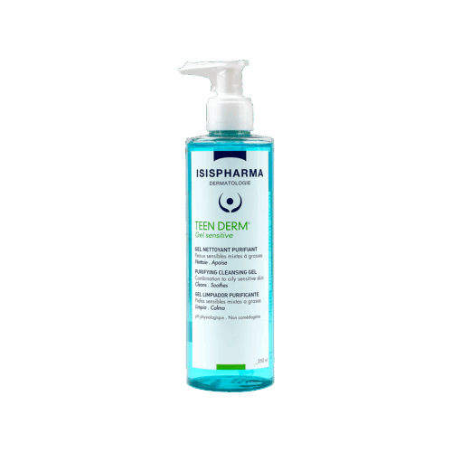 ISIS Teen Derm Gel Sensitive 250 Ml Isis Teen Derm Gel Sensitive, teen derm cleanser, sensitive skin gel, gentle acne wash, daily facial gel