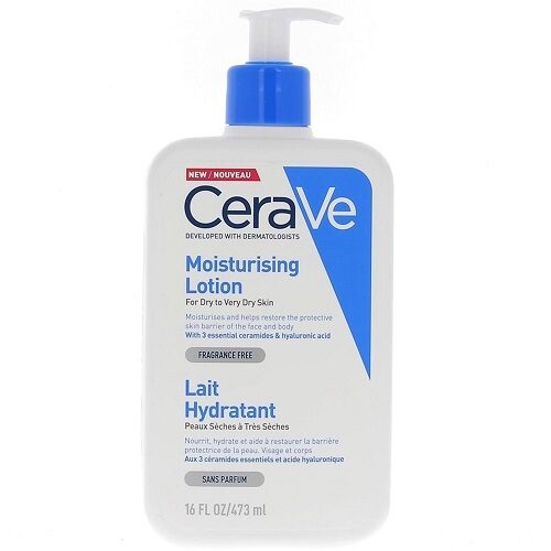LAIT HYDRATANT VISAGE ET CORPS PEAUX SECHES A TRES SECHES 473ML CERAVE