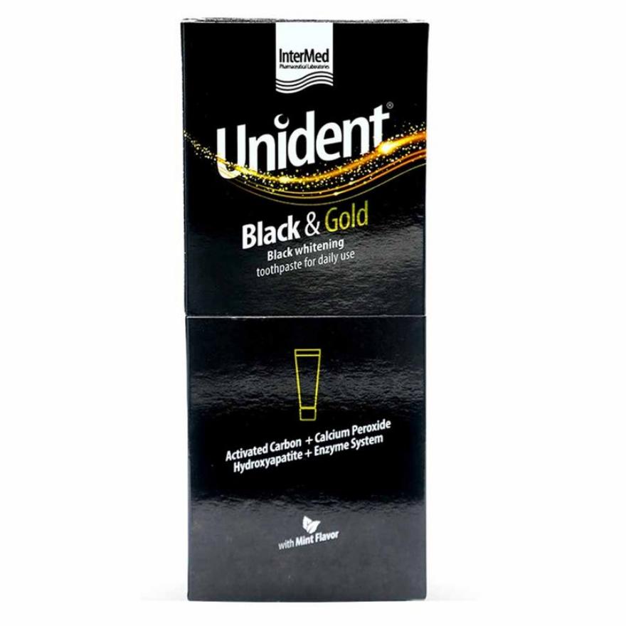 Intermed Unident Black & Gold Whitening Toothpaste 100Ml - SahaJamal ...
