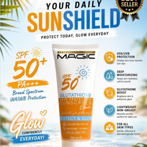 magic glutathione sunscreen Finally. The right sunscreen☀️ . . . . . . . . . . #reels #beauty  #glowingskin #skincare #healthyskin main image 0