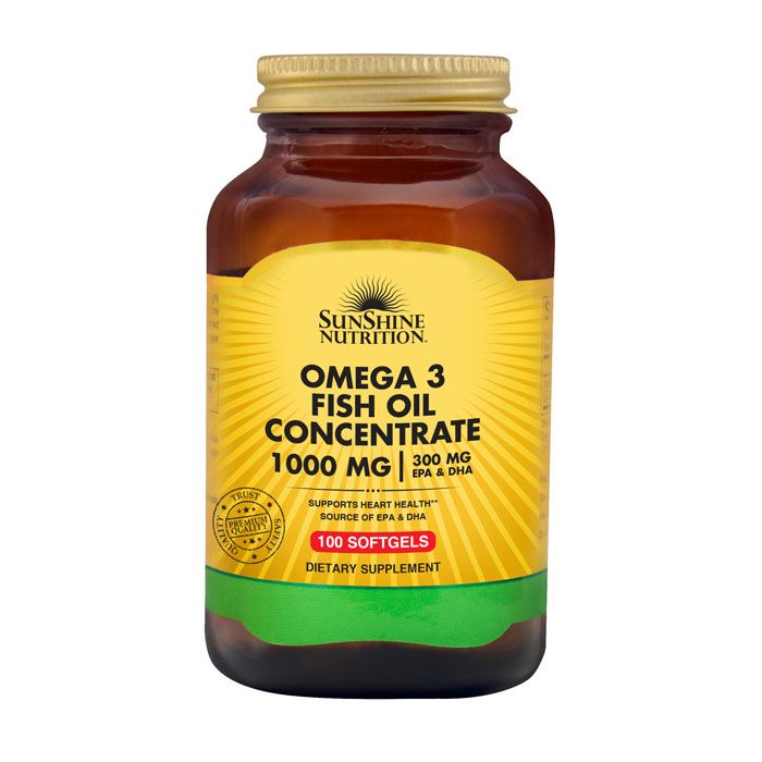 Sunshine Omega 3 Fish Oil 1000Mg Softgels 100S