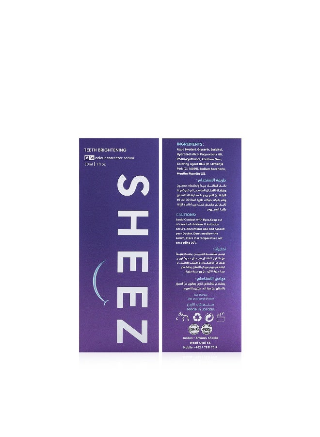 Sheez Teeth Brightening Colour Corrector Serum 35Ml