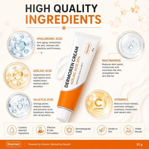 DERMOREN CREAM 20% Azalic Acid 30 GM3 DERMOREN CREAM 20% Azalic Acid 30 GM3